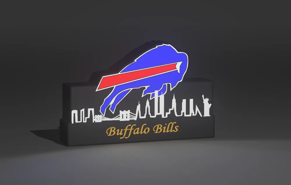 NFL Lightbox Buffalo Bills with skyline display! - Free 3D Print Model ...