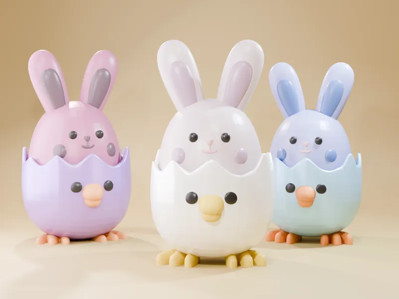 Easter Bunny in Egg | Cute Decoration