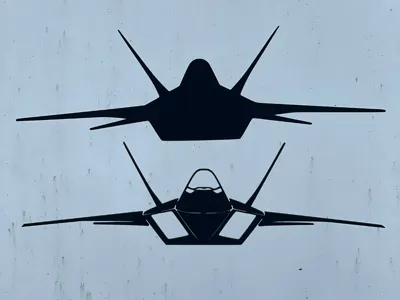 F22 RAPTOR Wall Art Collection Silhoutte