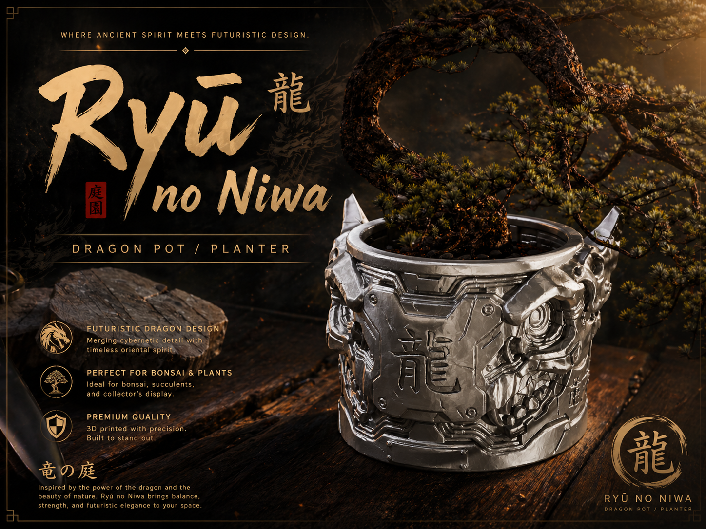 Ryū no Niwa (龍の庭) // Dragon Pot/Planter