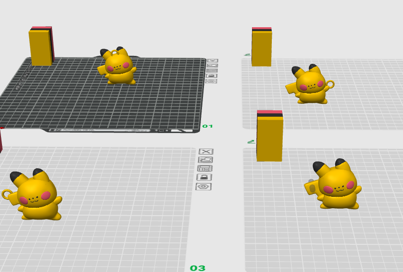 Miniatura 2 do modelo 3D Pokemon 小鼻嘎宝可梦 皮卡丘&浅浅丘多色一体打印