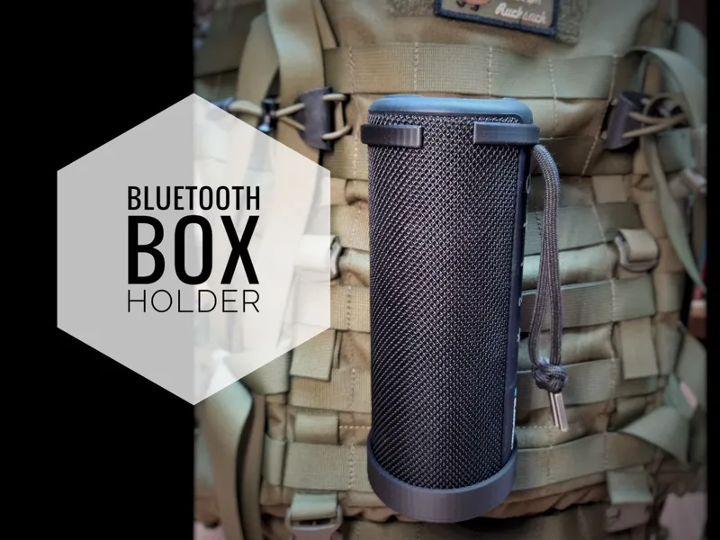Bluetooth box holder for Molle system