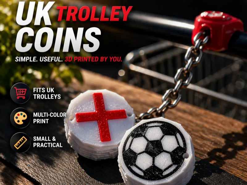 FIFA World Cup 2026 Trolley Coin Keychain Set