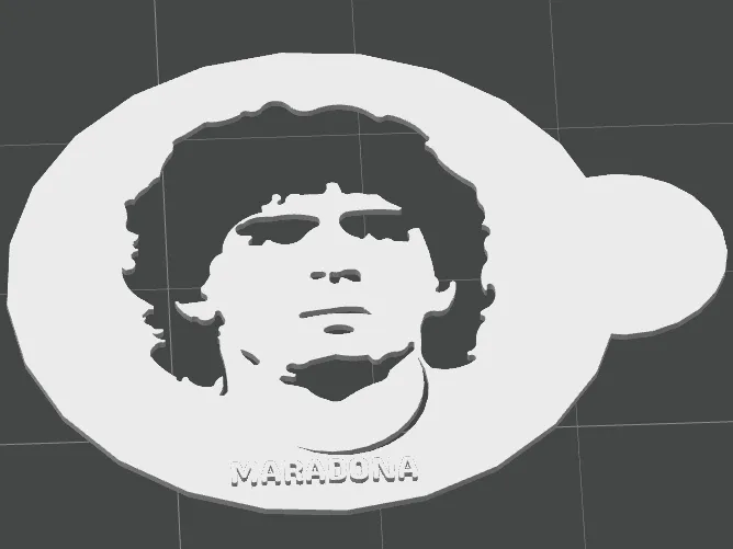 Maradona Cappuccino Stencil
