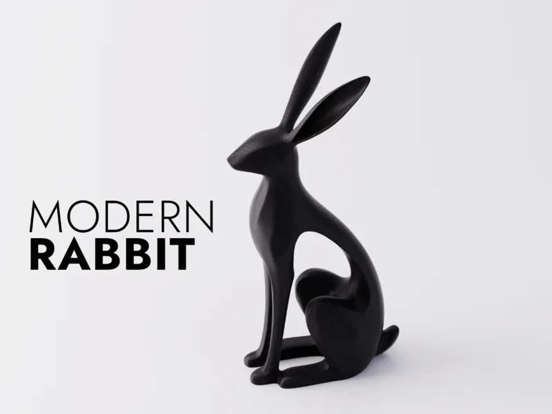 Elegant Minimalist Rabbit Sculpture
