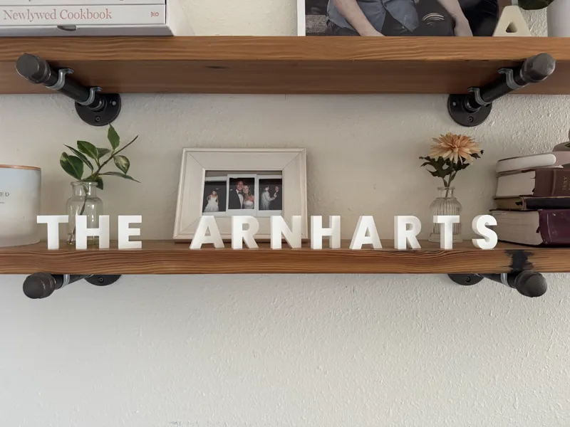 Shelf-Stable Decorative Letters