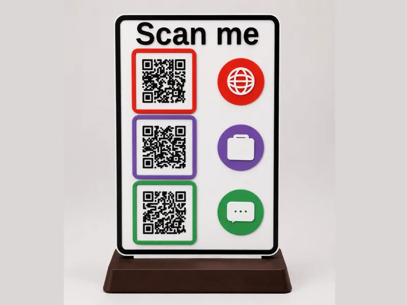 Customizable Magnetic QR Code Sign