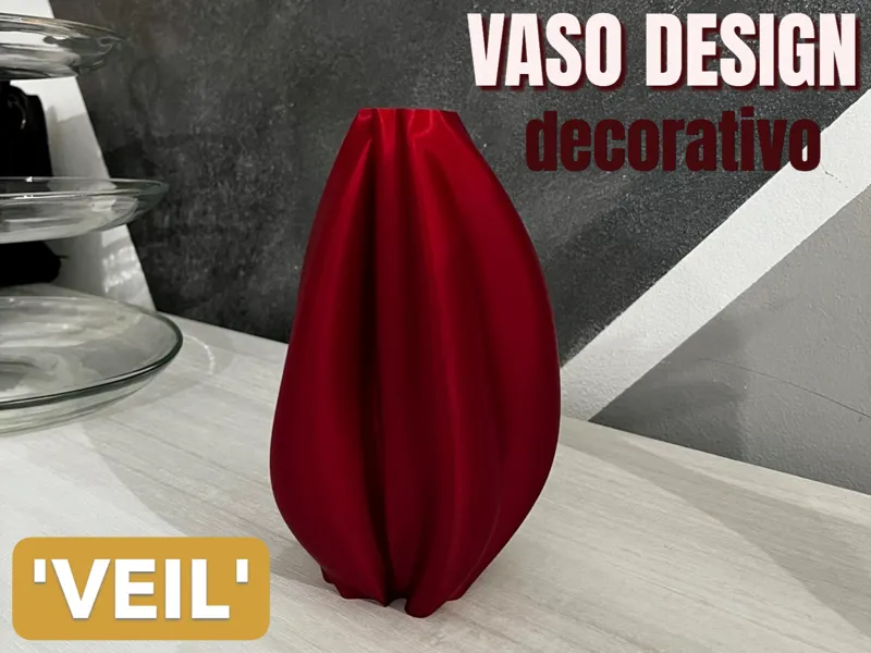 VEIL - Vaso Scultoreo a Pieghe Design Moderno