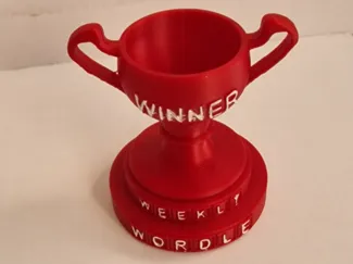 'Word Game' Weekly Winner Trophy