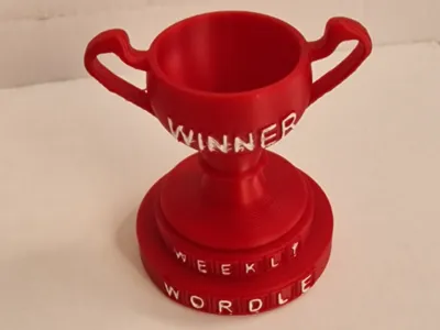 'Word Game' Weekly Winner Trophy