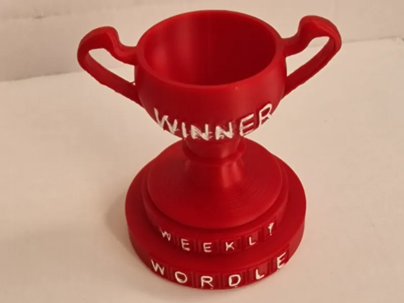 'Word Game' Weekly Winner Trophy