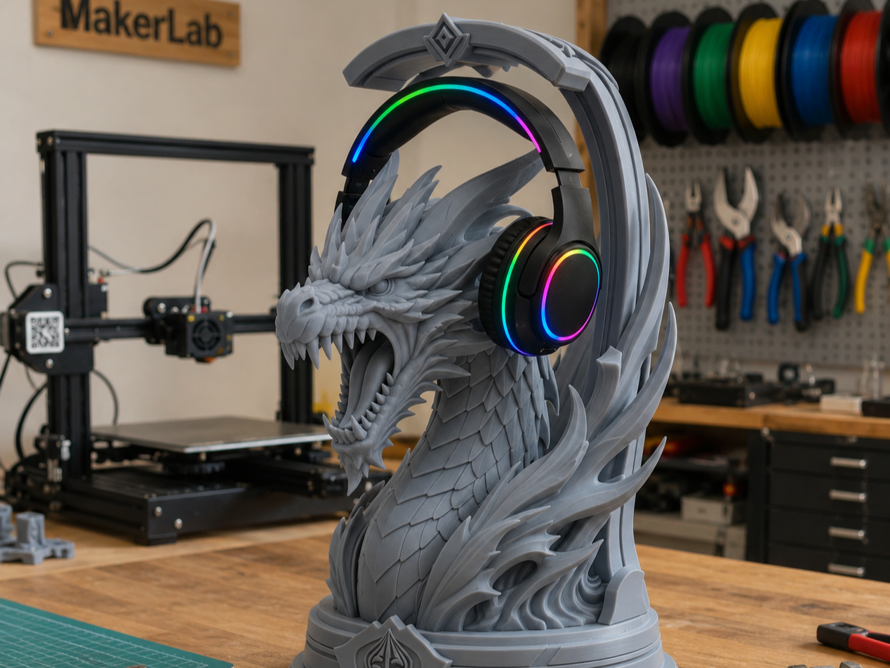 Roaring Dragon Headphone Stand