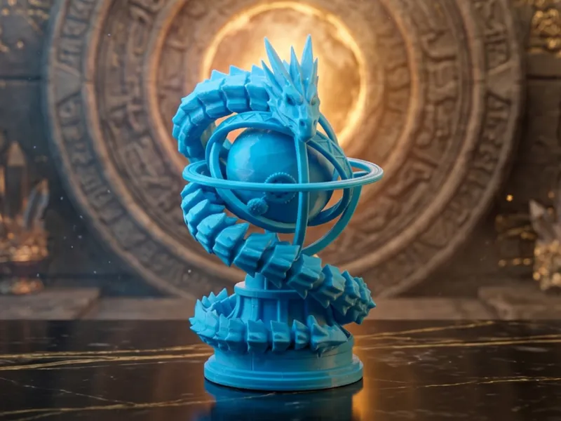Fantasy Dragon Globe Sculpture
