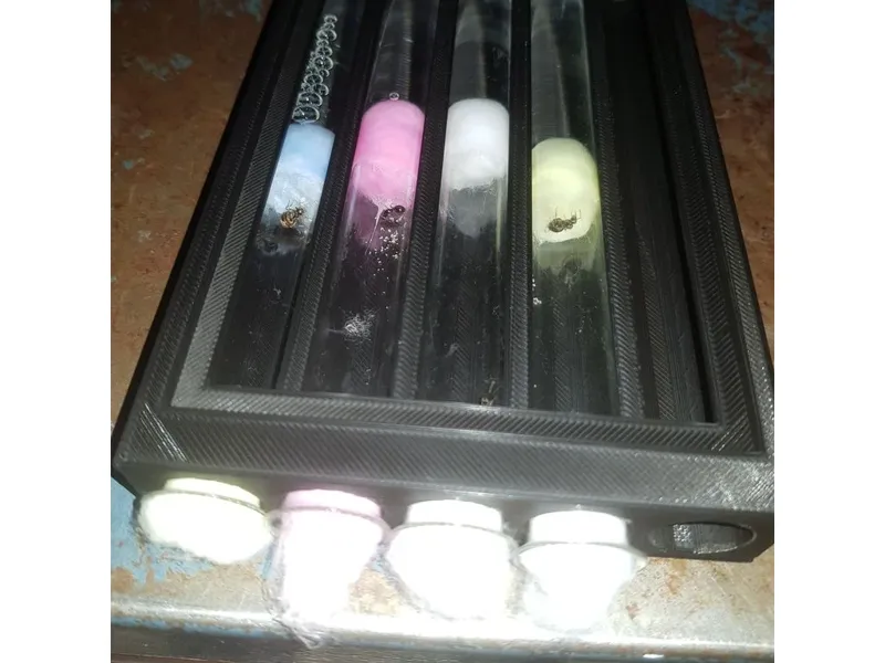 Ant test tube holder with lid 16mm and 20mm tubes