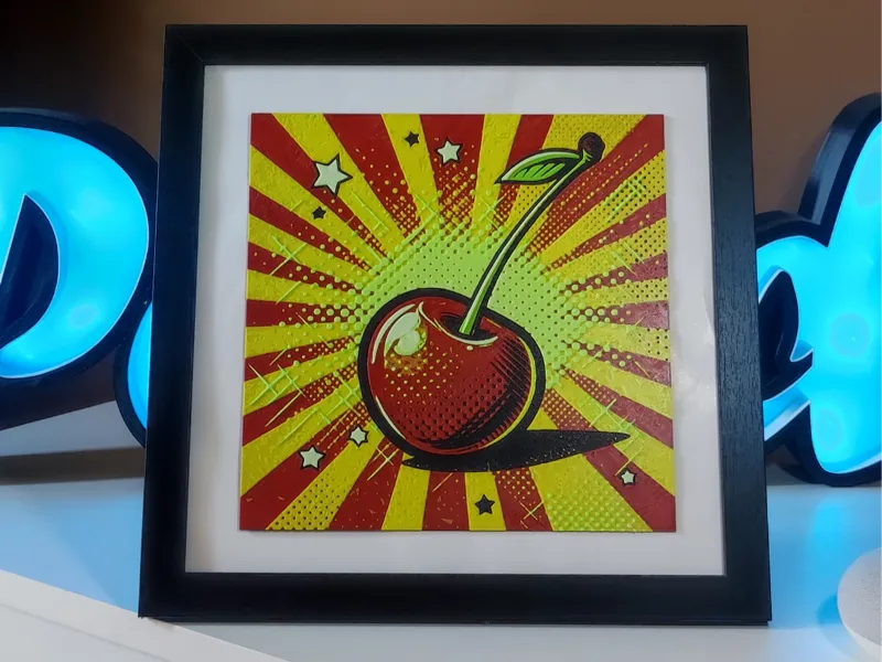 Cherry Pop Art - Hueforge home decoration