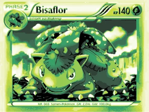 Hueforge Pokemon Karte Bisaflor (Venusaur)