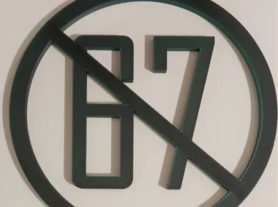 No 67 sign