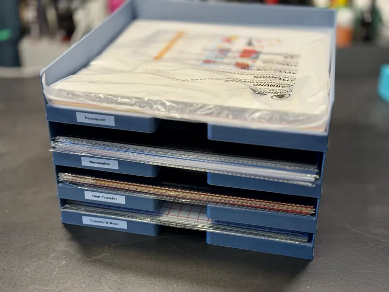 Stackable Tray for Vinyl Sheets 30x30