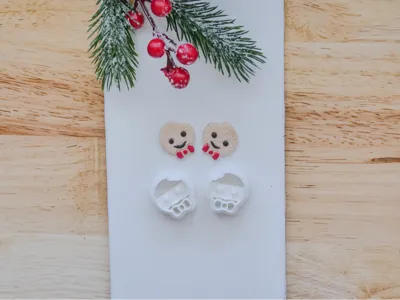 Gingerbread Polymer Clay Cutter Mirror Set