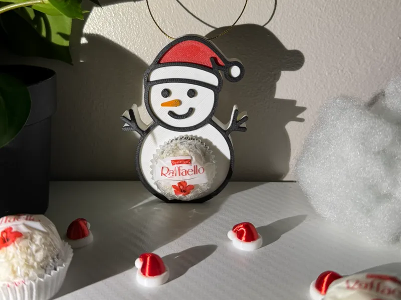 Bonhomme de Neige Ferrero Rocher pour sapin