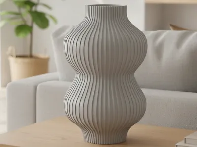 Modern Wavy Vase | Minimalist Home Decor