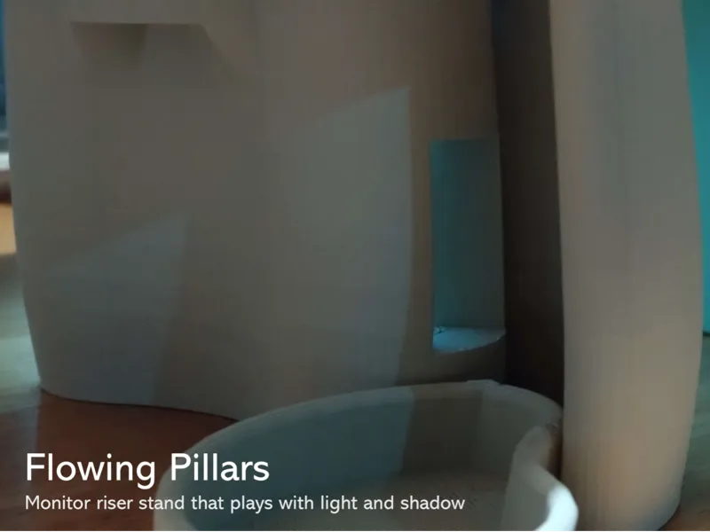 Flowing Pillars (Monitor riser stand)