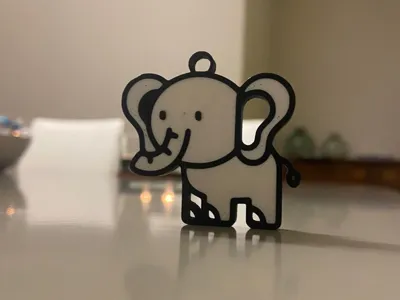 Tiny Elephant keychain 
