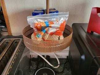 Under counter hanging spice rack