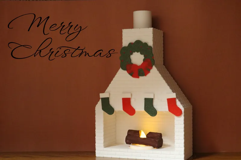 The Christmas Fireplace Tealight Holder
