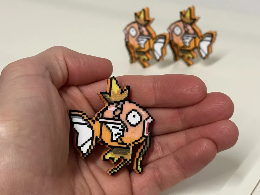 Magikarp 8bit - (10color!) - Free 3D Print Model - MakerWorld