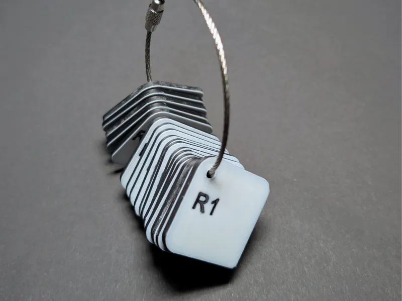Radius Gauge Tool Keychain Dual Tone AMS