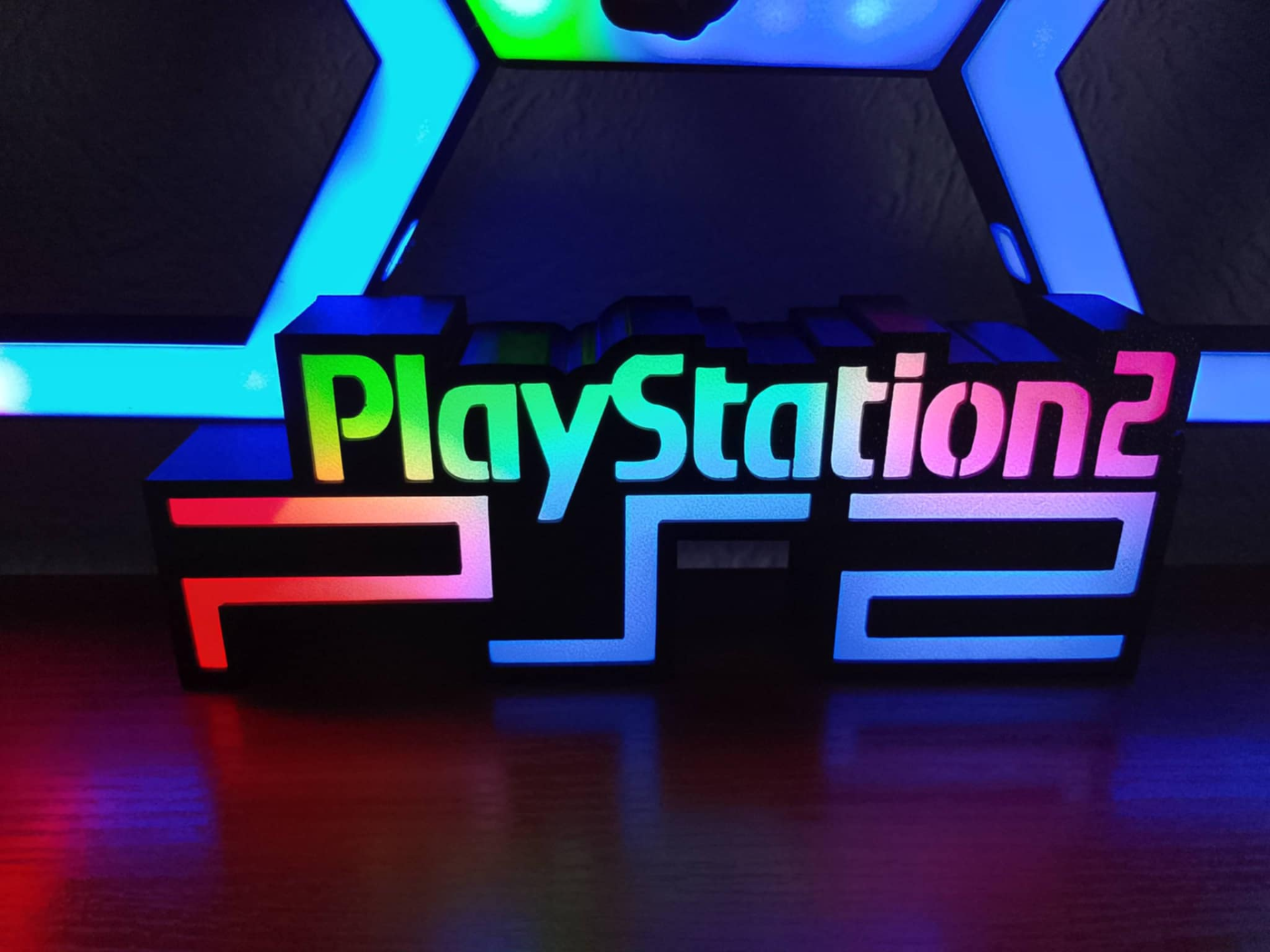 PlayStation 2 (PS2) LED Sign – Retro Gaming Lamp