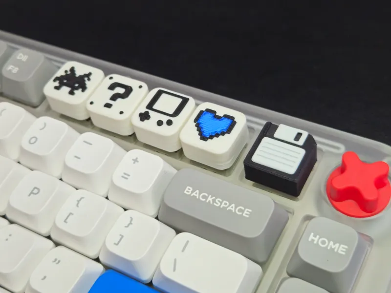 5 Artisan Keycaps | Retro | MX stem 