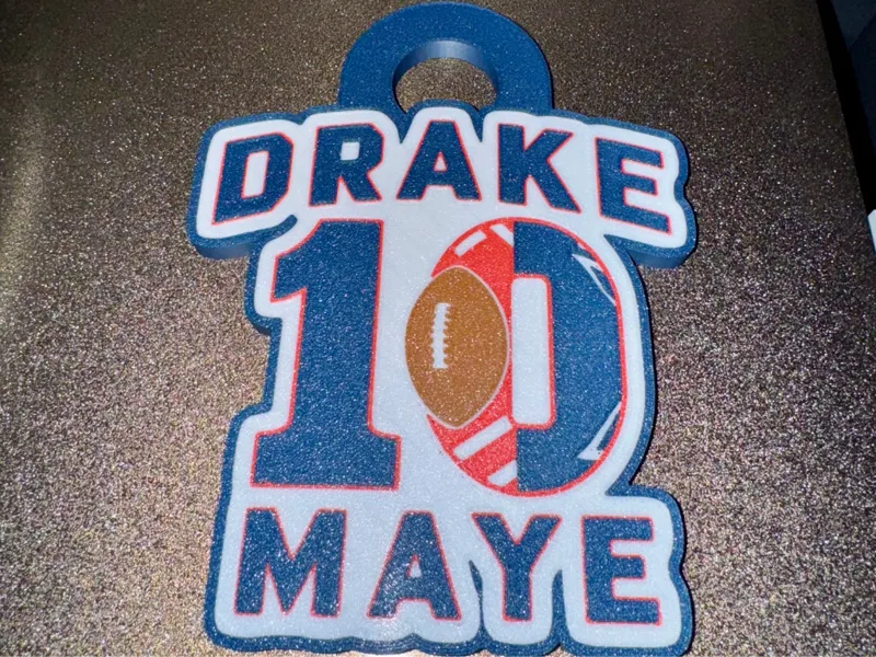 Drake Maye #10 Hype Chain – Patriots Super Bowl LX