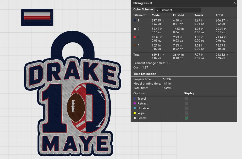 Drake Maye #10 Hype Chain – Patriots Super Bowl LX - Free 3D Print ...
