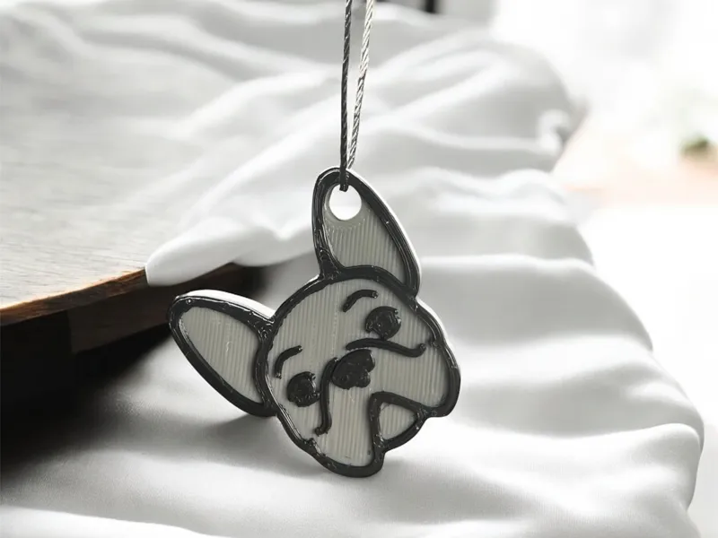 French Bulldog dog keychain 