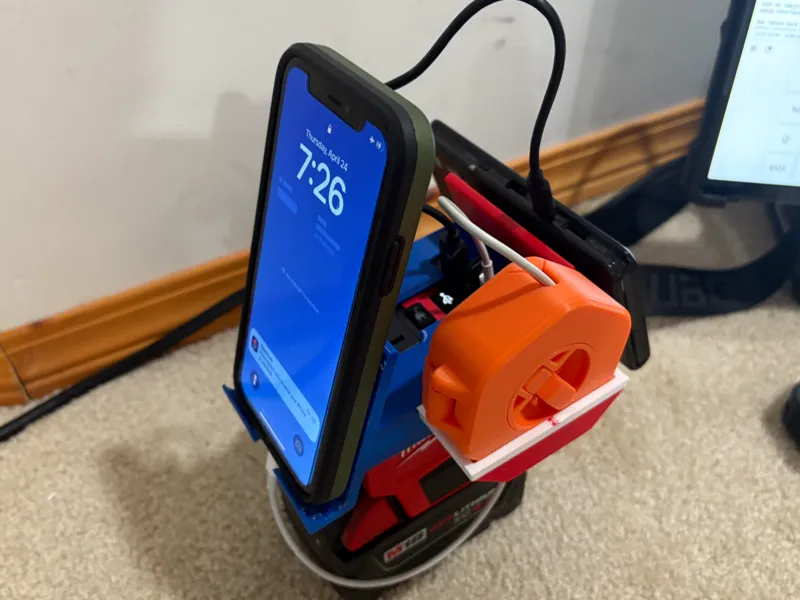 M18 Top-Off Phone Stand with Cable Winder Mounts 