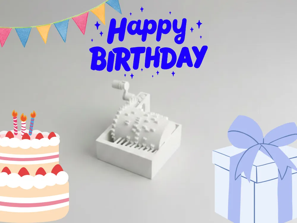 Happy Birthday music box - Free 3D Print Model - MakerWorld