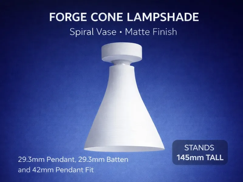 Forge Cone Lampshade – UK Batten & Pendant Fit