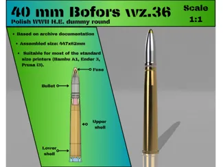40 mm Bofors wz 36 H.E. round