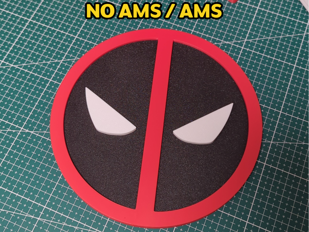 Miniatura 1 do modelo 3D Deadpool Logo / Patch (NO AMS/AMS)