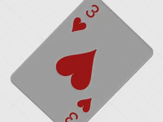 Playing Cards (Poker) in BRAILLE Hearts
