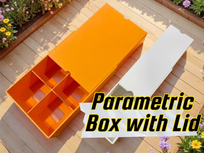 Multi stackable box with a slide lid.