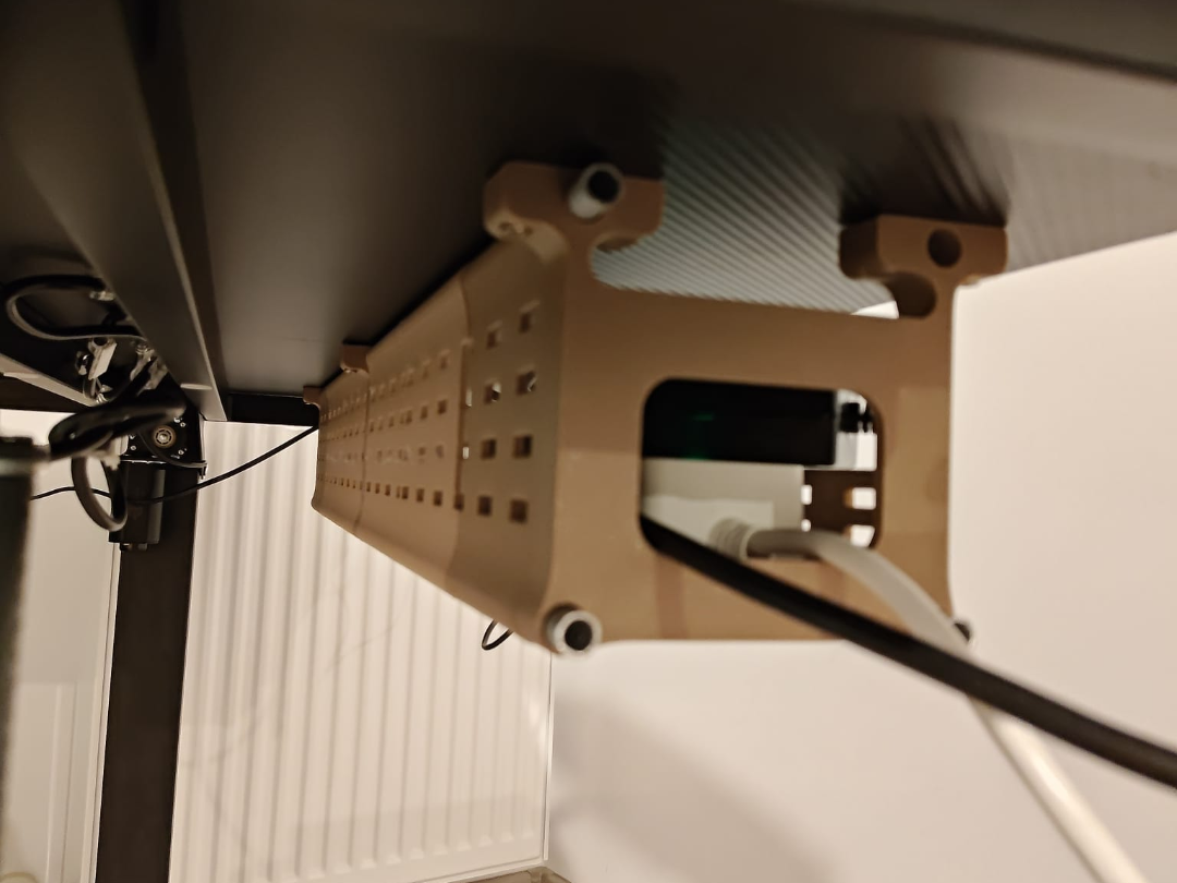 Modular under desk tray  cable management