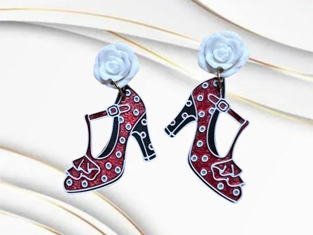 Pendientes zapatos flamencos