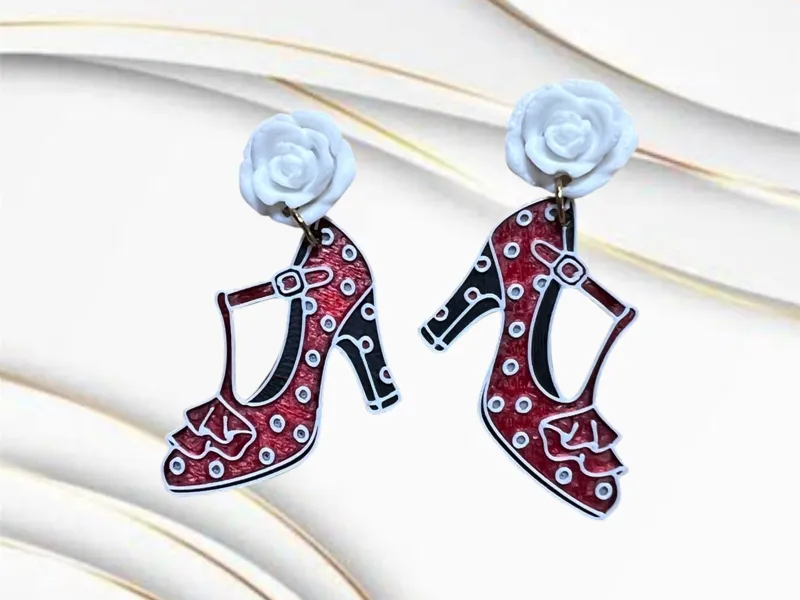 Pendientes zapatos flamencos