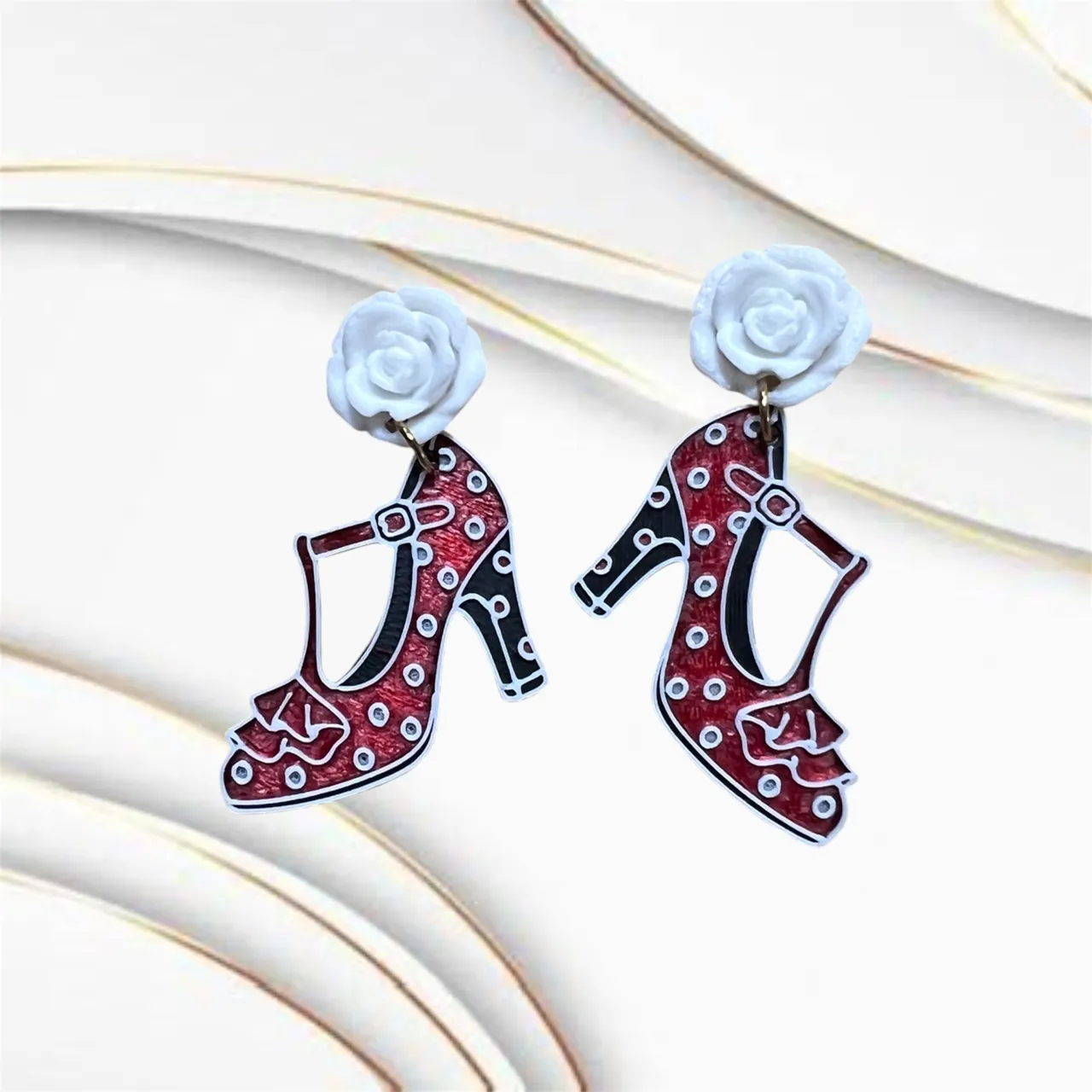 Pendientes zapatos flamencos view 2