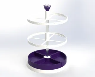 Earring stand with bearings