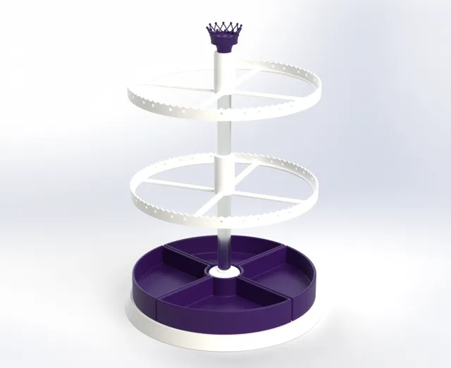 Earring stand with bearings