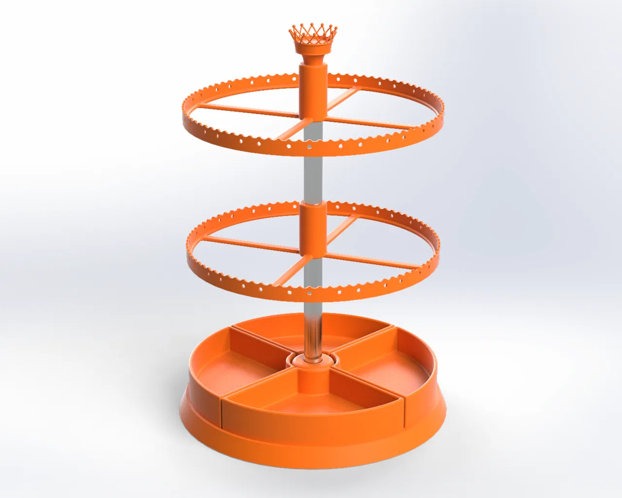 Earring stand with bearings view 2